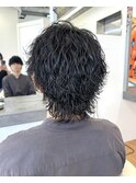 【絶壁解消波巻きウルフ】メンズパーマ スパイラル 名古屋 栄