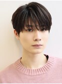 シースルーマッシュ韓国ヘアカルマパーマ韓国マッシュ黒髪