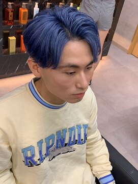 アッドバイケーツー 心斎橋(add by k-two Men's) ブルーカラー/ブリーチカラー/ブリーチデザイン/ハイトーン