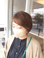 マリーインターナショナル 浦添店(MARIE INTERNATIONAL)&nbsp;オン眉ショートボブ大人3Dカラーベージュブラウン