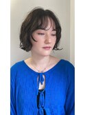 パーマミディアムヘアボブ ヘアアレンジミニボブ