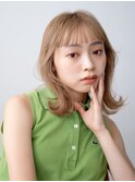 【大分市】外ハネミディ×ミルクティーベージュ