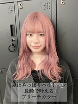 コワファースト長崎シャンプーボーイ 2nd(COIFF1RST 長崎 SHAMPOO BOY) 韓国レイヤー 顔周り ケアブリーチ ペールピンク