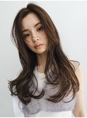 レイヤーカットハッシュカット顔まわりミディアムロング
