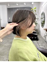 アペロ 柏(Apero) インナーカラー/切りっぱなしボブ/前髪/柏美容室/暗髪ボブ