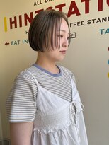 ヒントステーション(HINTSTATION)&nbsp;〈浅草 半個室〉ミニフィットボブ×ブリーチなし透明感カラー