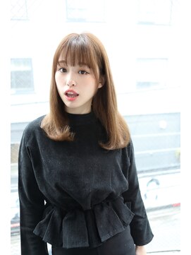 サロンドミルク 原宿(salon de MiLK) 【salon de MiLK 原宿】ケアブリーチ×耳かけアッシュベージュ