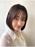 人気のシンプルボブ/暗髪/ツヤ髪/ 20代.30代.40代【三橋】