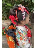 祝七五三日本髪