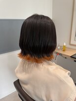 バサ 新所沢店(BASSA)&nbsp;【佐々木　スタイル】毛先カラー×外はねボブ