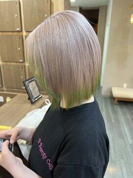 グラムアッシュ(GLAM ASH) whitebeige × lightgreen