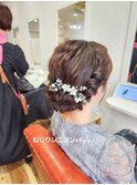 ねじりシニヨンヘアアレンジ!
