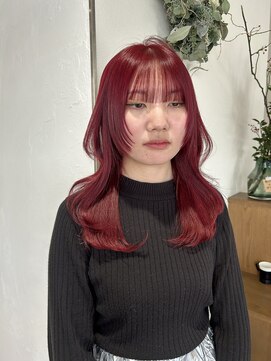 リル 茅ヶ崎(Liru:) 【ami】カシスレッド×レイヤーカット
