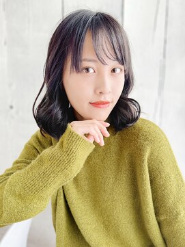 ローブ(L'Aube) 透け感バング×韓国風ヨシンモリゆるカール