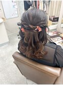 ハーフアップ