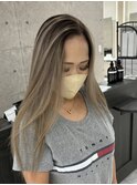 ハイライトハイトーンダブルカラー20代30代40代前髪長めULu