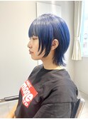 ショートウルフ/ネイビーカラー