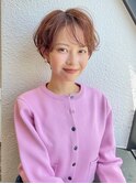 前髪長め大人小顔ショート30代40代50代　藤沢