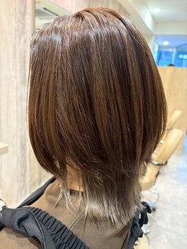 エヌアンドエー せんげん台店(N&A) 艶感ボブ×さりげなインナーカラー/髪質改善/艶感ボブ