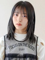 ガリカ 博多(Gallica)&nbsp;毛先内巻きワンカールで動きのある暗髪ロブ