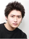 ベリショスパイキーショートべリーショートアップバングメンズ