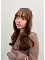 ヒュー 広島(HEW)&nbsp;かわいいシースルーバング韓国くびれレイヤーハッシュカット