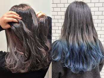 ショウアミュゼ(Show Amuser)の写真/《個性が光るデザインカラー》イヤリングカラーでさりげないお洒落を＊洗練された技術で理想の髪色へ導く♪