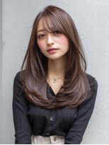 ワット 新宿店 ナチュラルストレート×顔周りレイヤー