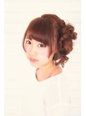 ガーリーなボリュームサイドアップstyle