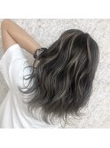 シルバー系バレイヤージュ