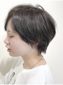 【クールショート】大人可愛い【暗髪】ダークグレージュ