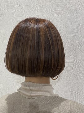 アラモア 国立(Alamoa) ボブ×ハイライト×ダークチョコミルク