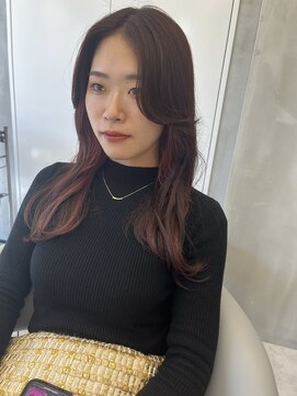 ロンドルーチェ 心斎橋(Lond luce) ダークアッシュ/ミディアムレイヤーカット［髪質改善/縮毛矯正］