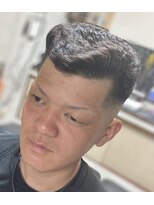 ピシャッとニ代目銀二郎 リーゼントパンチパーマ【広島/理容室/バーバー】
