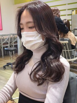 キートスバイガーランド (Kiitos by Garland) レイヤーロング韓国ヘア顔まわりレイヤーロング透明感カラー