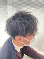アジールヘア 所沢プロペ通り店(agir hair)&nbsp;ダークアッシュニュアンスパーマ刈り上げショートマッシュ所沢