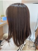 オレンジ色を抑えた、グレイアッシュカラー