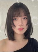 ハイライトカラーミルクティーベージュレイヤーカット