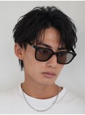 【大人波巻きツイストスパイラルパーマ、韓国風メンズカット】