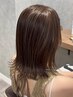【穂積限定】前髪カット+細めハイライト+透明感カラー+Aujua1st TR 