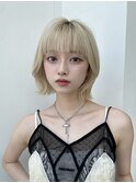 福岡で叶う/オリーブグレー/小顔に見えるヘア/ココアベージュ