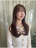 レイヤーカット×顔まわりカット×ワンカール巻き