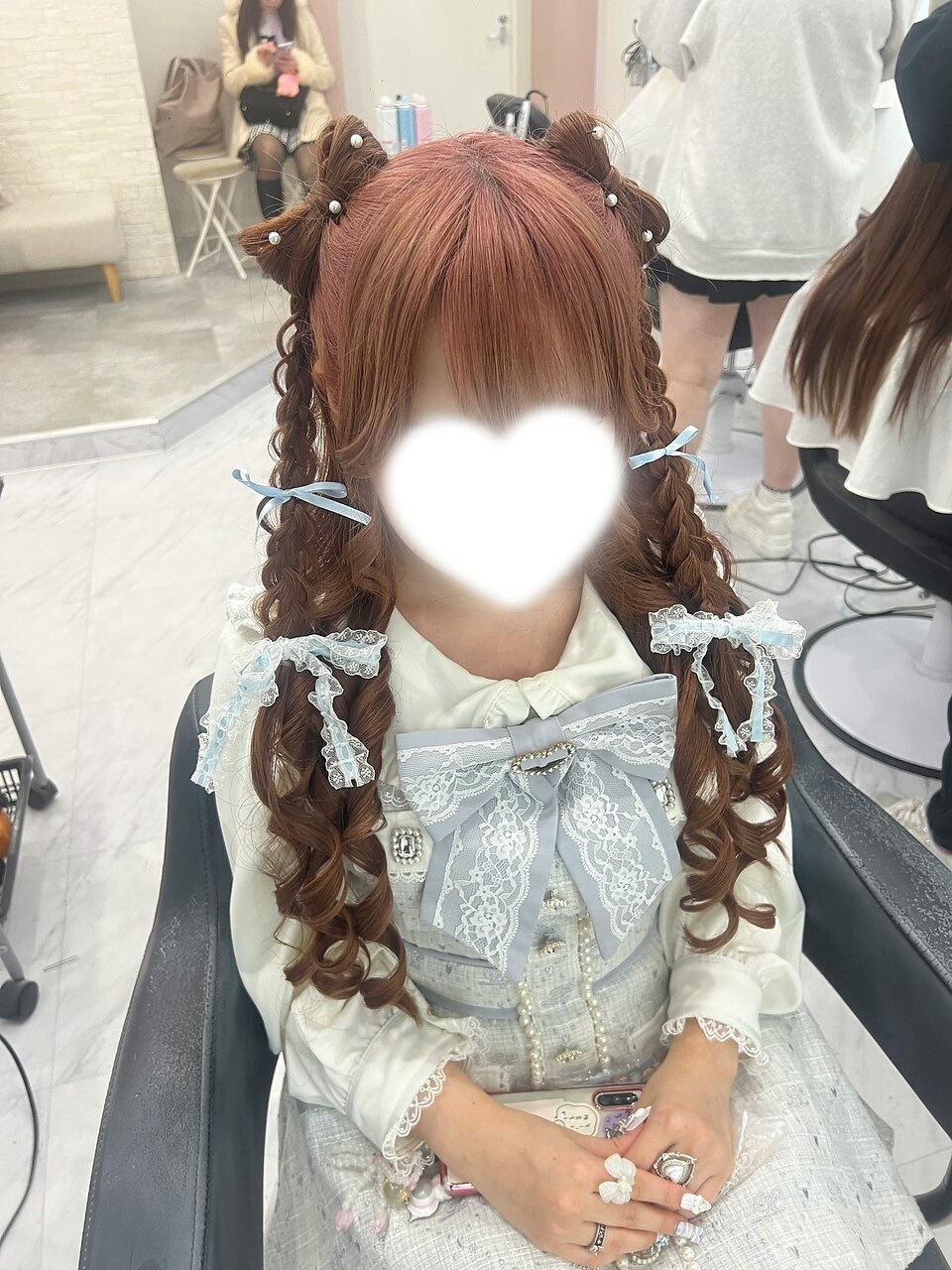 立体リボンハーフツイン×編みたらし：L275798150｜ヘアセットクラン