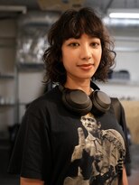 ノラ シブヤ(NORA)&nbsp;小顔ミディアムパーマミディアムデジタルパーマボブパーマ前髪