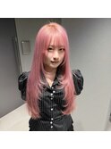ピンク【ブリーチ/ダブルカラー/髪質改善】