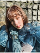 ラモードイワイインターナショナル(La Mode IWAI international) 透け感ベージュの外ハネボブ