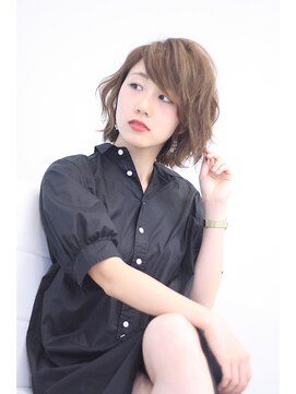 ヘアメイク アヴァロン 橋本店(HAIR MAKE Avalon) 【Avalon橋本】小顔ボブ無造作カール　［橋本/橋本駅］
