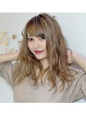 ハイライトミックスのブルージュカラー!