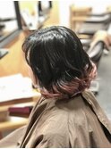 ラインカラー ×切りっぱなしボブ