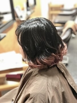 ヘアーサロン デペント(HAIR SALON Depend) ラインカラー ×切りっぱなしボブ